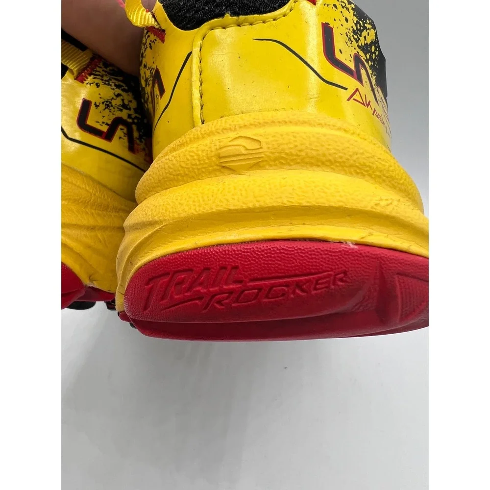 La Sportiva Akasha Women's Sz 6.5 Trail Rocker Running Shoes Black Yellow 2008-C